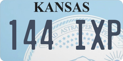 KS license plate 144IXP