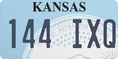 KS license plate 144IXQ