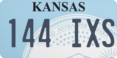 KS license plate 144IXS