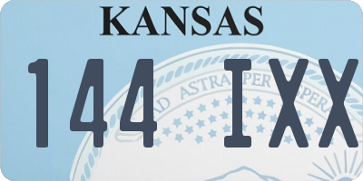 KS license plate 144IXX