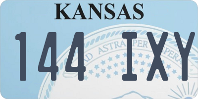 KS license plate 144IXY