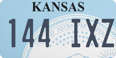 KS license plate 144IXZ