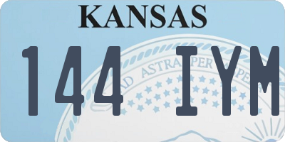 KS license plate 144IYM