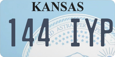 KS license plate 144IYP