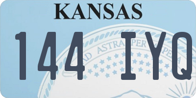 KS license plate 144IYQ