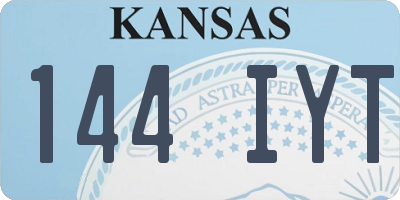 KS license plate 144IYT