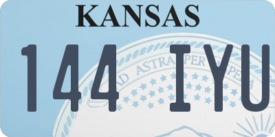 KS license plate 144IYU