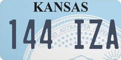 KS license plate 144IZA