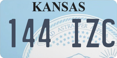 KS license plate 144IZC