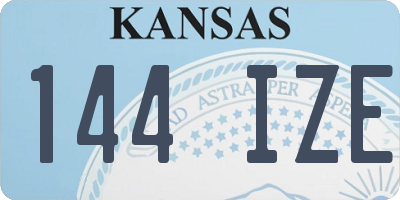 KS license plate 144IZE