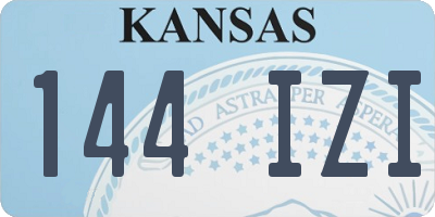 KS license plate 144IZI