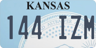 KS license plate 144IZM