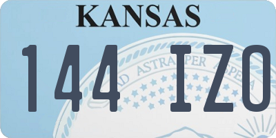 KS license plate 144IZO