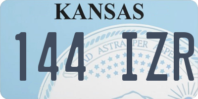 KS license plate 144IZR