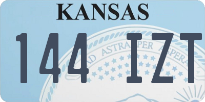 KS license plate 144IZT
