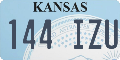 KS license plate 144IZU