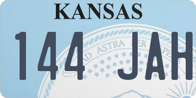 KS license plate 144JAH