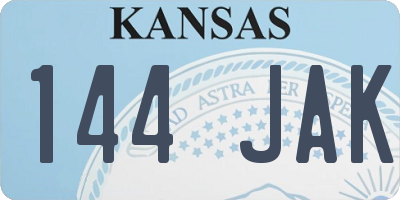 KS license plate 144JAK