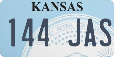 KS license plate 144JAS