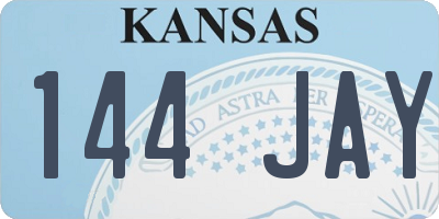 KS license plate 144JAY