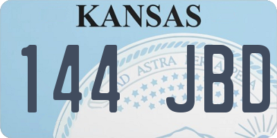 KS license plate 144JBD