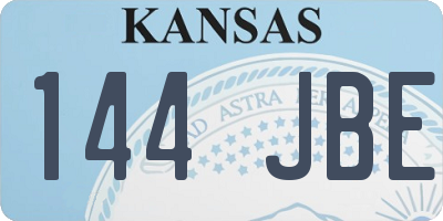 KS license plate 144JBE