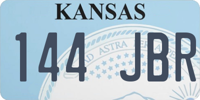 KS license plate 144JBR