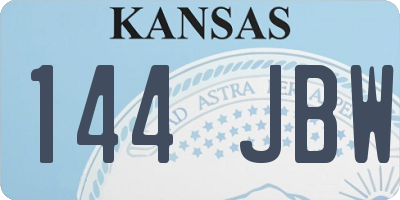 KS license plate 144JBW