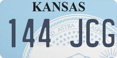 KS license plate 144JCG