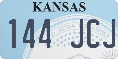 KS license plate 144JCJ