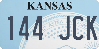 KS license plate 144JCK