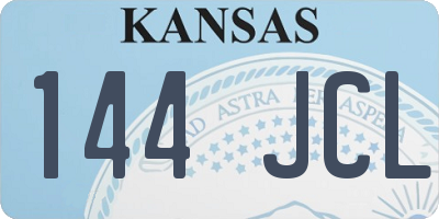 KS license plate 144JCL