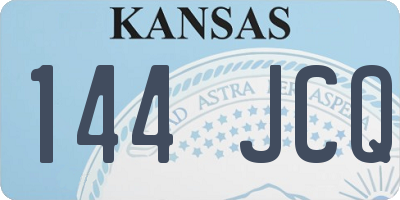 KS license plate 144JCQ