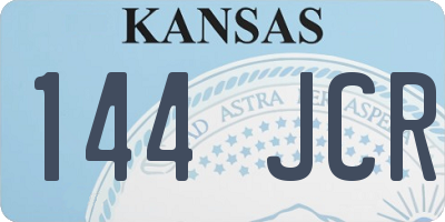 KS license plate 144JCR