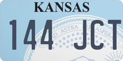 KS license plate 144JCT