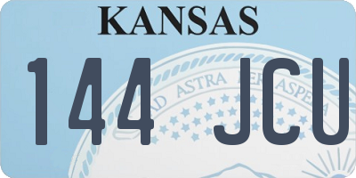 KS license plate 144JCU