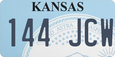 KS license plate 144JCW