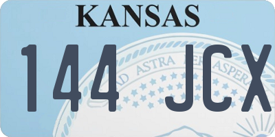 KS license plate 144JCX