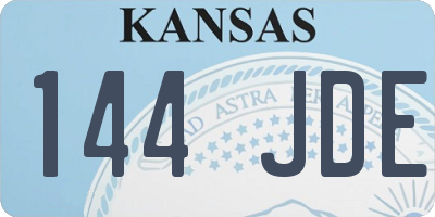 KS license plate 144JDE