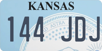 KS license plate 144JDJ