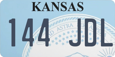 KS license plate 144JDL