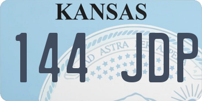 KS license plate 144JDP