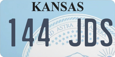 KS license plate 144JDS