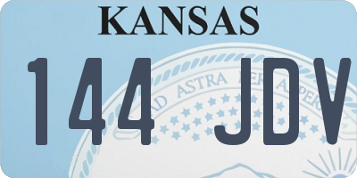 KS license plate 144JDV