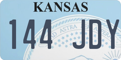 KS license plate 144JDY