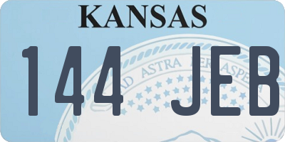 KS license plate 144JEB