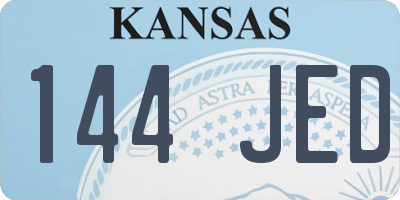 KS license plate 144JED