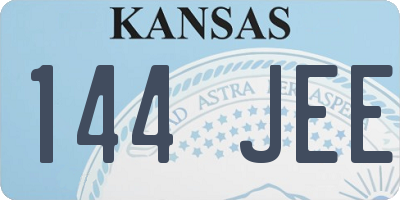 KS license plate 144JEE