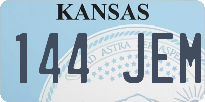 KS license plate 144JEM