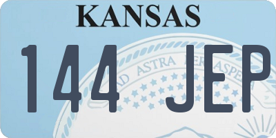 KS license plate 144JEP